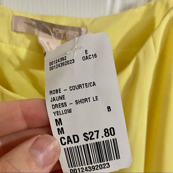 NWT!! Yellow Mini Dress from Forever21 - Picture 5 of 5